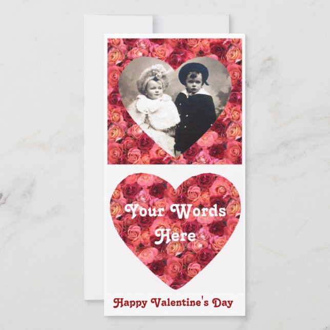 Cartão De Festividades ROSA FIELD, rosa vermelho vivo e vibrante (Frente)