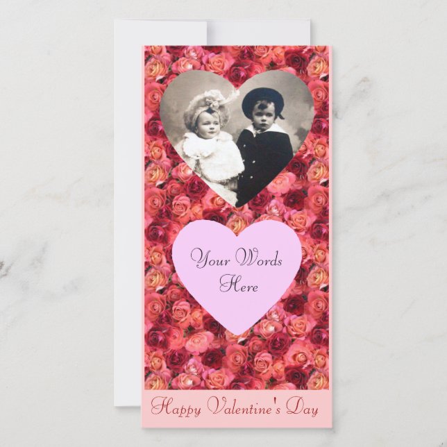 Cartão De Festividades ROSA FIELD, rosa vermelho vivo e vibrante (Frente)