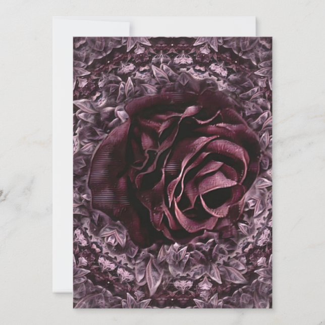 Cartão De Festividades Rosa Mandala (Frente)