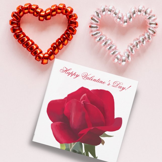 Cartão De Festividades Rosa rouge - Rosa vermelha (Criador carregado)