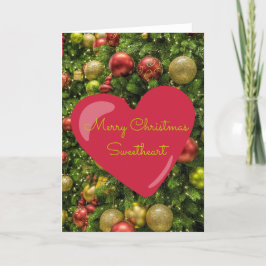Cartão De Festividades Rosa vermelha clássica Sweetheart Natal
