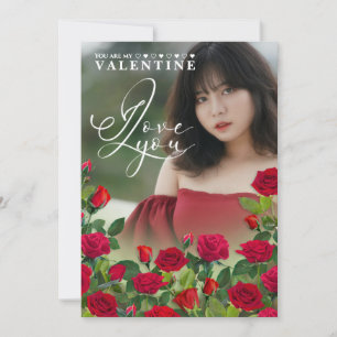 Cartão De Festividades Rosa Vermelha Eu Te Amo Namorado Texto Personaliza