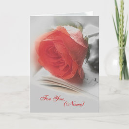 Cartão De Festividades Rosa vermelha - Para a sua placa