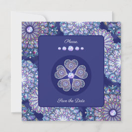 Cartão De Festividades Rosace Azul