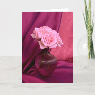 Cartão De Festividades Rosado aumentaram IV