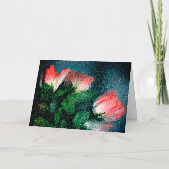 Cartão De Festividades Rosas (Frente)