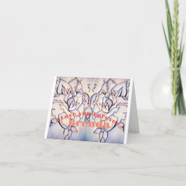 Cartão De Festividades Rosas bonito com Mensagem Romântica