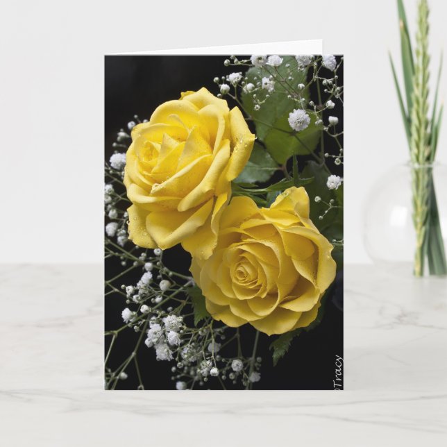 Cartão De Festividades Rosas da páscoa (Frente)