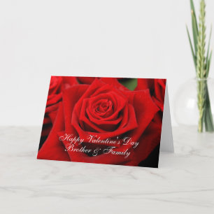 Cartão De Festividades Rosas de Felizes dias de os namorados para irmãos