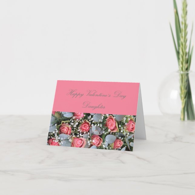 Cartão De Festividades Rosas do Feliz dia de os namorados auxiliar (Frente)