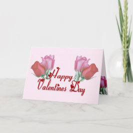 Cartão De Festividades Rosas do feliz dia dos namorados - vazio para