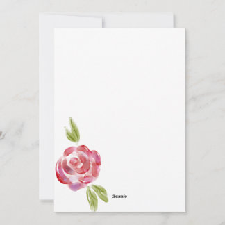 Cartão De Festividades Rosas em Florais Vintage e Listras Clássicas sobre