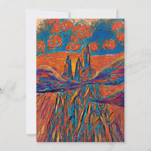 Cartão De Festividades Rosas expressivos no céu