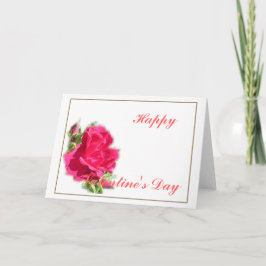 Cartão De Festividades rosas rosa,feliz dia de os namorados