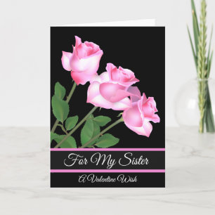 Cartão De Festividades Rosas Rosa-Placa-dia de os namorados Para Minha Ir