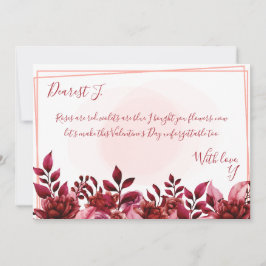 Cartão De Festividades Rosas são placas de Dia de os namorados vermelhas