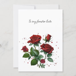 Cartão De Festividades Rosas Vermelhas Dia dos Namorados