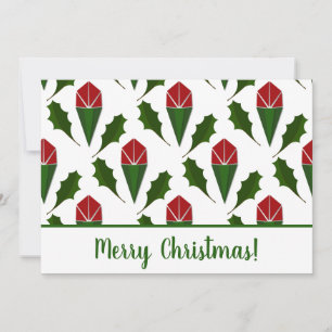 Cartão De Festividades Rosas vermelhas Festivas Personalizadas e Arte Hol