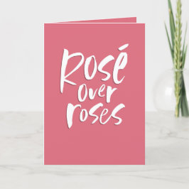 Cartão De Festividades Rosé sobre rosas, brincadeira rosa, amizade de Gal