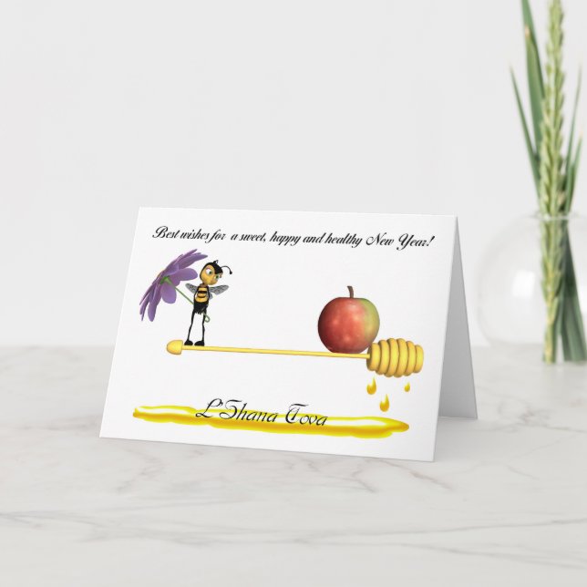 Cartão De Festividades Rosh Hashanah - Ano Novo Judaico - L'Shana Tova (Frente)