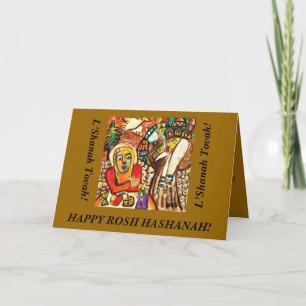 Cartão De Festividades Rosh Hashanah: Jewish New Year Sounding The Shofar