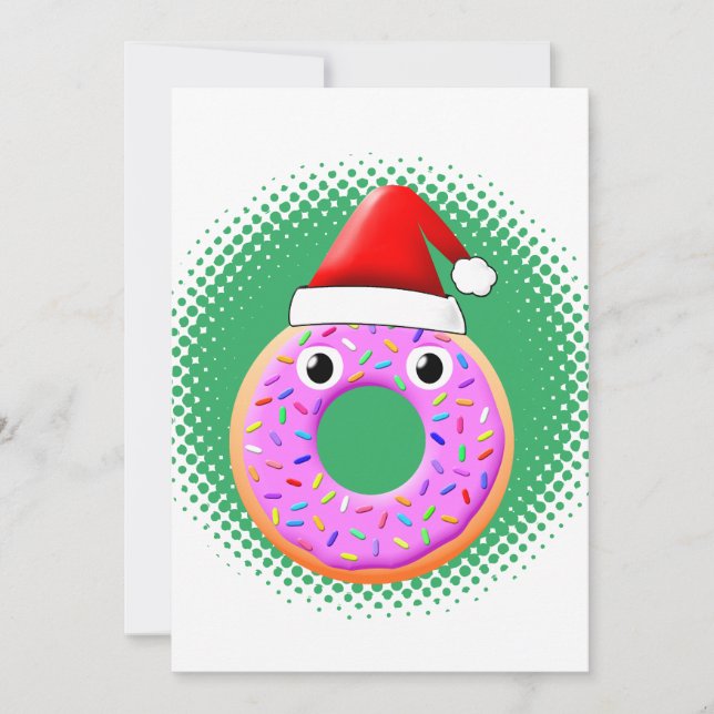 Cartão De Festividades Rosquinha Com Olhos E Prensas Santas Desenho De Ch (Frente)
