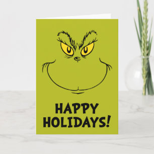 Cartão De Festividades Rosto de Como o Grinch Roubou o Natal