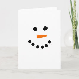 Cartão De Festividades Rosto de Neve