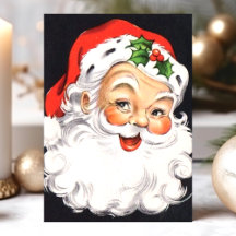 Rosto de Papai Noel Vintage Natal