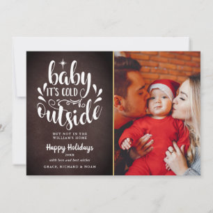 Cartão De Festividades Roteiro de Natal Boho Quadro Negro Foto