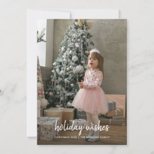 Cartão De Festividades Roteiro de Natal Minimalista Moderno para a Famíli