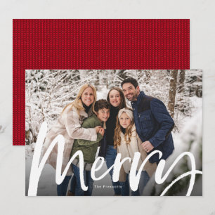 Cartão De Festividades Roteiro de pincel feliz em negrito foto Natal