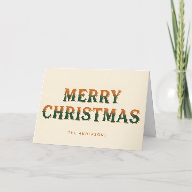 Cartão De Festividades Roteiro do Deserto Ocidental Feliz Natal (Frente)