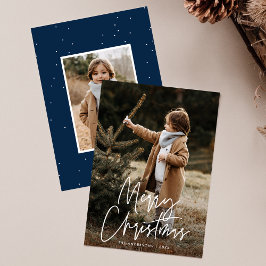 Cartão De Festividades Roteiro manuscrito Feliz Marinho de Natal 2 Foto