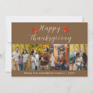 Cartão De Festividades Roteiro Minimalista Feliz Dia de Ação de Graças 4