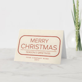 Cartão De Festividades Roteiro Moderno de Meados de Natal Feliz