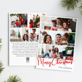 Cartão De Festividades Roteiro Vermelho Feliz Natal Vertical 6 Foto