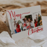 Cartão De Festividades Roteiro Vermelho Festivo Dobrou Três Fotos De Nata<br><div class="desc">Celebre a temporada com este festivo roteiro vermelho dobrado em três cartões fotográficos de Natal com um toque de encanto elegante. A design chic apresenta uma simples paleta de cor vermelha e branca, evocando o espírito aconchegante do inverno. O seu apelo moderno e único e a sua formulação rústica criam...</div>