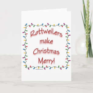 Cartão De Festividades Rotitweilers fazem Feliz de Natal