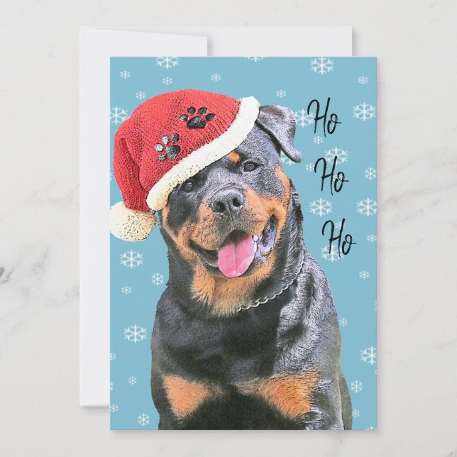Cartão De Festividades Rottweiler (Frente)