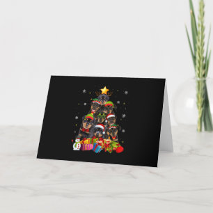 Cartão De Festividades Rottweiler Engraçado Árvore de Natal Xmas Amantes 