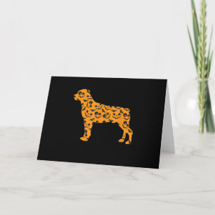 Cartão De Festividades Rottweiler Pumpkin BatShaped Engraçado Halloween