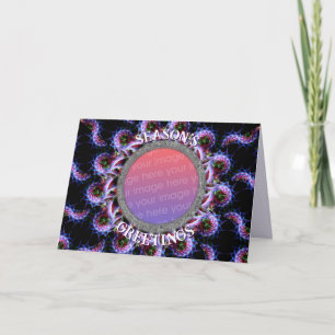 Cartão De Festividades RoundWindow fractal template Card