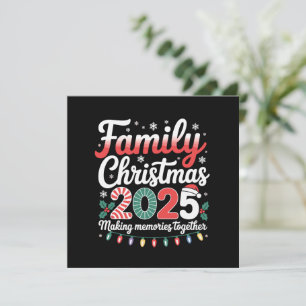Cartão De Festividades Roupa Combinada de Natal da Família 2025 Esquadrão
