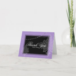 Cartão De Festividades Roxo & preto