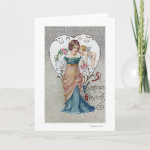 Cartão De Festividades Rua. Dia de os namorados Saudável Cupido