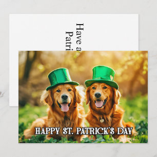 Cartão De Festividades Rua Moderna Personalizada. Paddys Para Pets