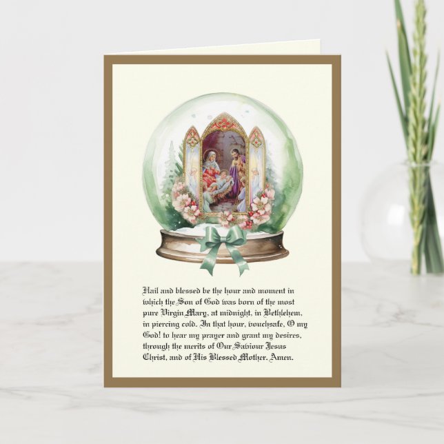 Cartão De Festividades Rua Religiosa de Natal Andrew Novena Santa Família (Frente)