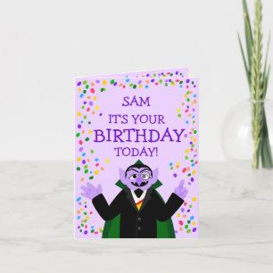 Cartão De Festividades Rua Sésamo Conde von Count Birthday