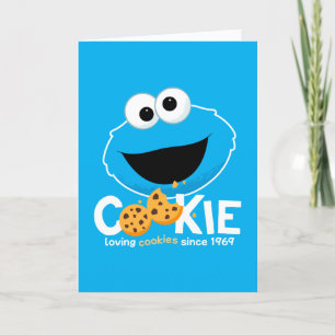 Cartão De Festividades Rua Sésamo   Cookie Monster Loving Cookies